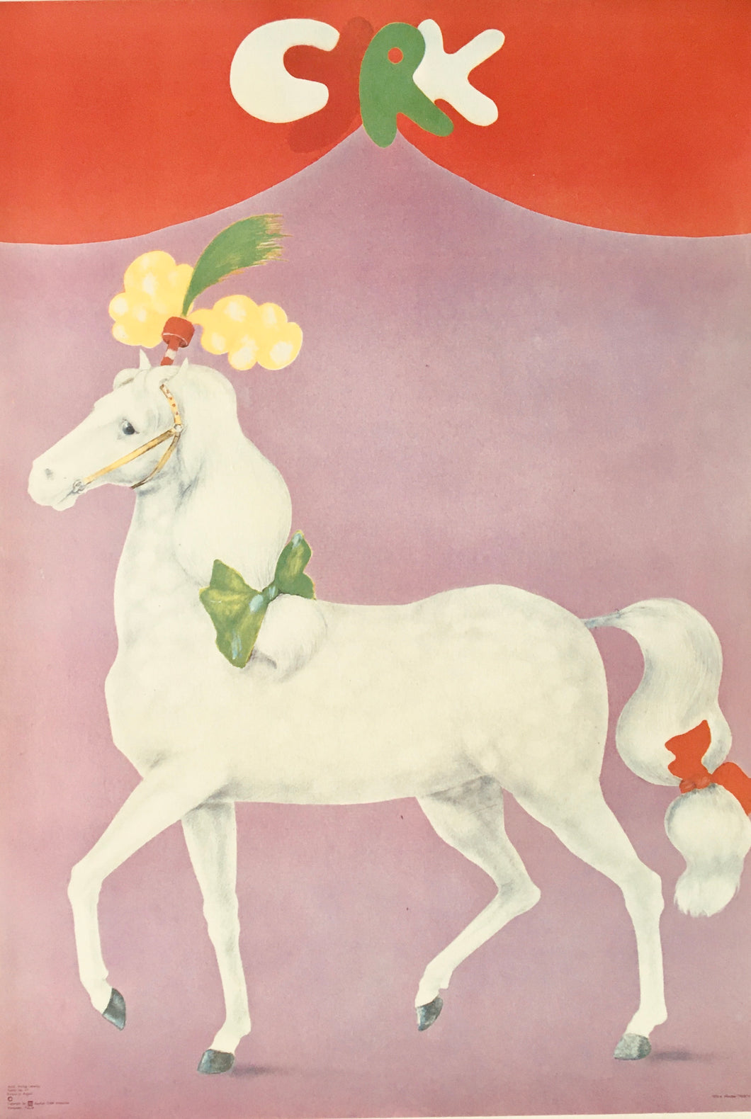 Cyrk (White Horse with Bows)