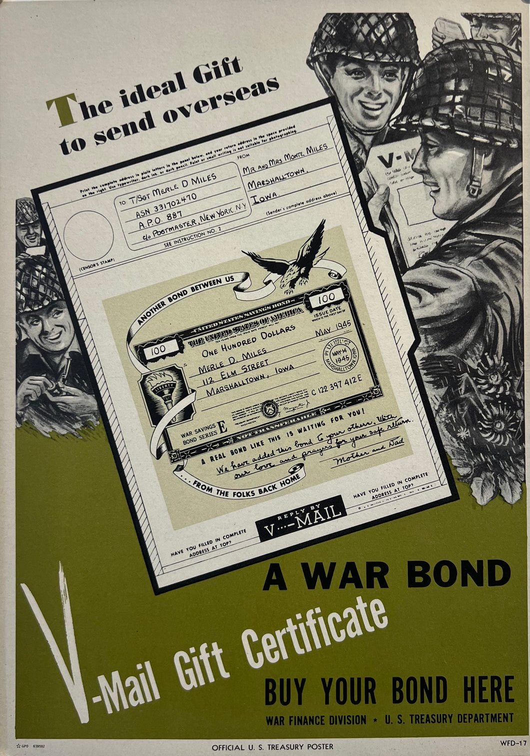 V-Mail Gift Certificate - A War Bond